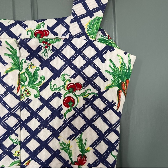 RARE Vintage Vegetable Veggie Market Print Lilly Pulitzer Shift 0/2 - Picture 5 of 5